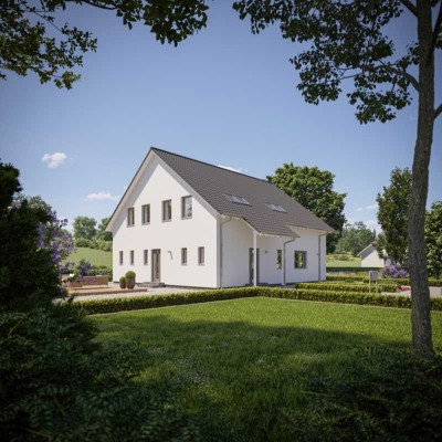 ! Bauen Sie Ihr Traum-Zweifamilienhaus mit Keller ! Inkl. Grundstück mit traumhafter Aussicht !