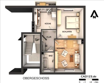Schöne 2-Zimmer-Wohnung mit Einbauküche in Lübeck