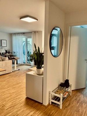 Schöner Balkon: Neubau 2-Zimmer-Wohnung mit Einbauküche in Mainz