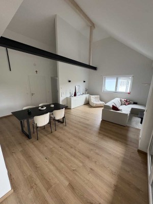 Moderne 3-Zimmer-Loftwohnung mit Dachterrasse in Hausen