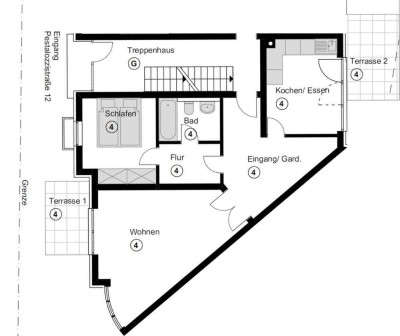 Schöne 2-Raum-Wohnung mit Terrasse in Lützen