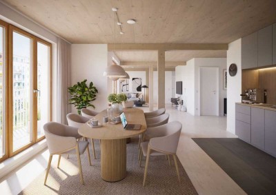 Penthouse mit 2 Zimmern & Dachterrasse direkt in der Florapromenade