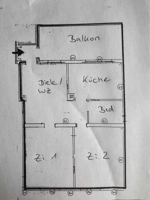 2,5-Zimmer-Wohnung mit großem Balkon in Maintal