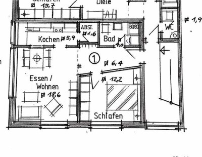 Ansprechende helle 2-Zimmer-Wohnung zentrale Lage