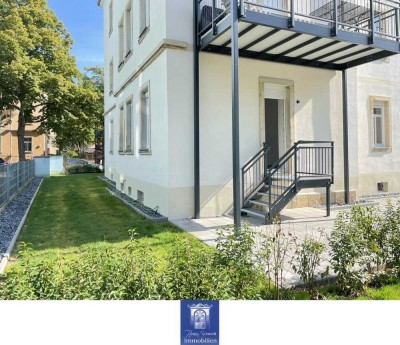 Traumhafte Terrassenwohnung mit Gartenanteil, gehobener Ausstattung und EBK!