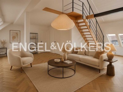 Willkommen über den Dächern Frankfurts – Maisonette-Wohntraum mit Skyline-Blick und grenzenlosem ...