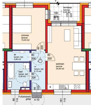 Geförderte Dachgeschoßwohnung in Miete mit Kaufoption | Dachterrasse.