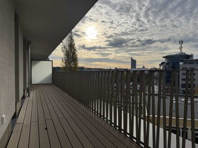 2-Raum-Wohnung im Erstbezug mit Weitblick und großem Balkon