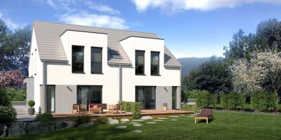 Nachhaltiger Neubau mit Einliegerwohnung auf zentral gelegenem Grundstück