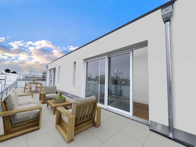 Penthouse mit 23,60m² Dachterrasse - und der Frühling kann kommen - Erstbezug A+