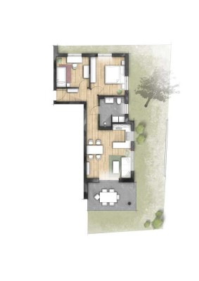 EG 3-Zi.-Whg. mit Garten