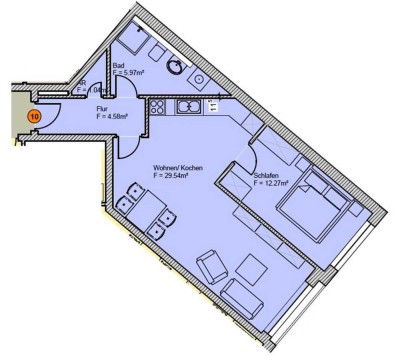 Moderne 2-Zimmer Wohnung mit Balkon im 1. OG in Stralsund-Tribseer Vorstadt