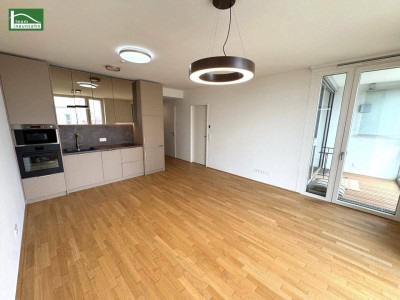 Exklusives Wohnen in VIENNA22 – Neubau mit Dachterrasse, Pool &amp; Fitness über den Dächern von Wien!