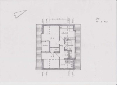 Helle 2-Zimmer Dachgeschosswohnung in Köln-Poll mit Balkon