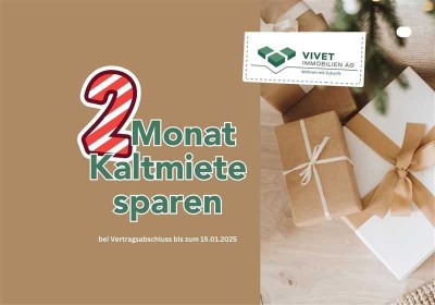 4 helle Wohnräume mit Balkon - Weihnachtsaktion!