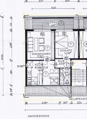 Dachgeschosswohnung mit Loggia