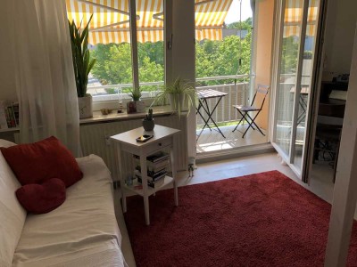 Teilmöblierte 1-Zimmer-Wohnung im Waldstadt Zentrum