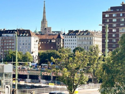 Lichtdurchflutete 2,5 Zimmer Wohnung in Topp Lage mit grosser Loggia und Grünblick auf Donaukanal!