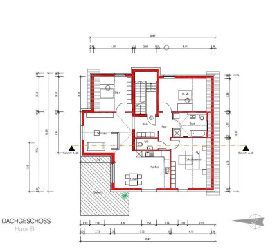 Hochwertige 4-Zimmer-Dachgeschosswohnung mit großem Balkon und herrlichem Weitblick