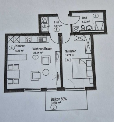 Exklusive 2-Zimmerwohnung, Balkon, Bergblick