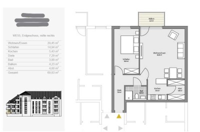 Gemütliche 2-Zimmer-Wohnung mit Balkon in ruhiger Lage von Bremen