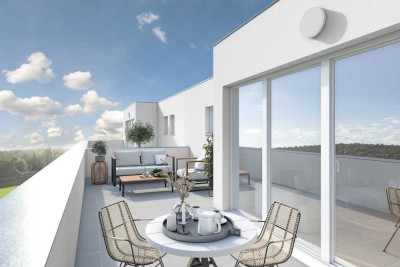 Moderne 2-Zimmer-Dachgeschosswohnung mit großer Sonnenterrasse in Duisburg