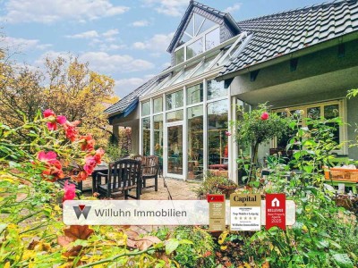 Einfamilienhaus mit 1441 m² Grundstück in ruhiger Lage I Kamin I Wintergarten I Doppelgarage