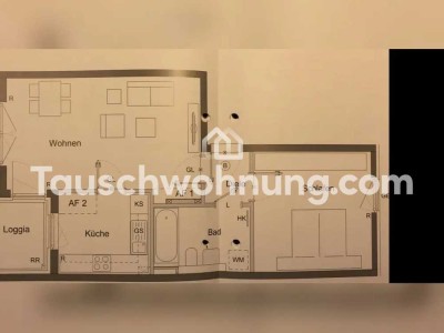 Tauschwohnung: 2-Zimmer mit Südgarten gg. 1-1,5 Zimmer + Balkon