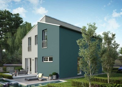 besondere Architektur mit Pultdach, normaler Preis fürs Haus