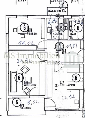 *** Bestlage Lampertheim Altrhein - 3 ZKB + Balkone + Garage ***