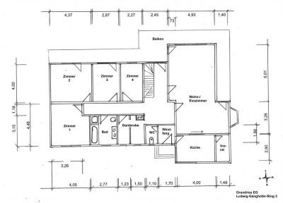 Freundliche 5-Zimmer-Erdgeschosswohnung mit Einbauküche in Kösching