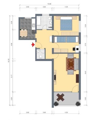Stilvolle, gepflegte 3-Raum-EG-Wohnung mit Balkon in Königsbrunn