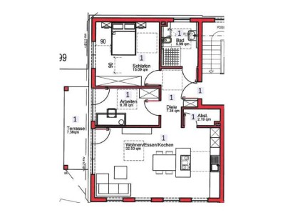 NEUBAU Schöne 3-Zimmer-Wohnung in Assamstadt (W1)