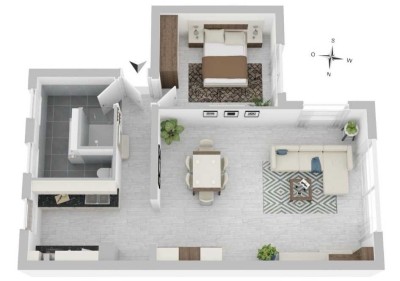 Wunderschöne 2-Zimmer-Wohnung mit Balkon und Einbauküche in Obrigheim