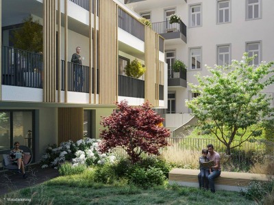 RÜCKZUGSORT IM GRÜNEN: STILVOLLE MAISONETTE MIT GARTEN