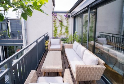 THERESIANA: Lichtdurchflutetes Penthouse zwischen Kutschkermarkt und AKH - ebenerdig und eigenem Aufzug **PROVISIONSFREI**