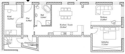 Schöne 3,5-Zimmer-Wohnung in Stuttgart