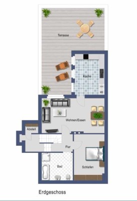 Großzügige Erdgeschosswohnung in ruhiger und zentraler Lage Dormagens (unmöbiliert/ Wände geweißt)