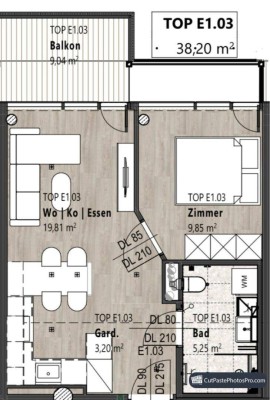 MIETE - Wattens - Top E 1.03 - 2 Zimmer Wohnung mit Balkon