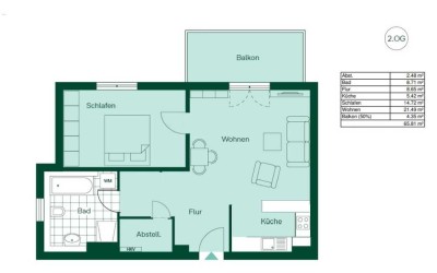Moderne 2-Zimmer-Wohnung mit Balkon und / oder Tiefgarage bzw. Stellplatz in Berlin-Schönefeld