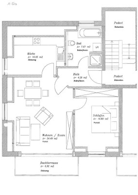 Exklusive 2-Zimmer Dachgeschosswohnung mit Balkon in Penzberg