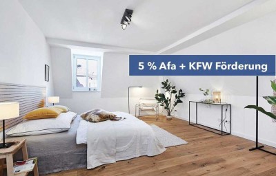 Provisionsfrei: Neubau 3-Zimmerwohnung mit Altbauflair - 5 % AfA und KfW-Förderung