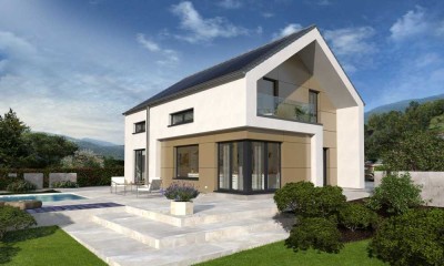 Wohlfühlhaus für die ganze Familie, gepaart mit exklusiven Design und bereits mit Grundstück berechn