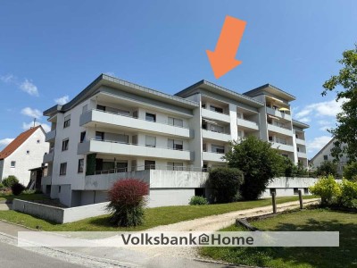 Herrliche Aussichtslage - gut geschnittene 3 Zimmer Wohnung  im Ortskern von Mähringen