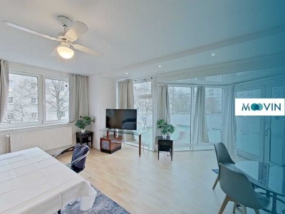 Geschmackvoll möblierte 3-Zimmer-Wohnung mit EBK und großer Dachterrasse in Neu-Hohenschönhausen