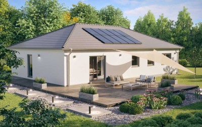 Bungalow 128m2, Garage, Küche, Terrassenüberd., PV Anlage, als Mietkaufpremium inkl. KFW Förderung