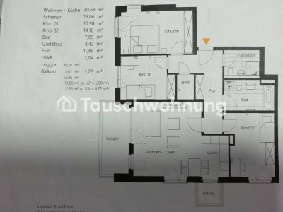 Tauschwohnung: 4-Raumwohnung