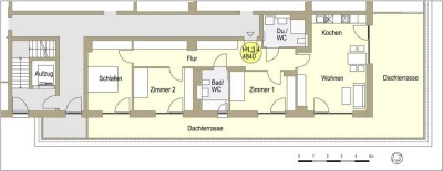 Exklusive 4-Zimmer-Wohnung mit großer Dachterrasse in Gundelfingen