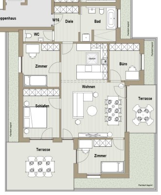 RESERVIERT - 4,5-Zimmer Penthouse Wohnung mit Südterrasse