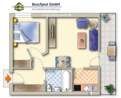 2 Zimmer Apartment ideal für BW-Soldaten